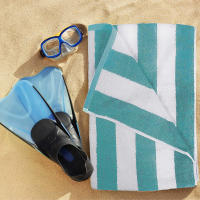 Aicasa - Toallas de Playa 100% Algodón Reprocesado - Resistentes y Suaves - Varias Opciones de Color - Ideal para Piscina y Playa - 100 Cm X 180 Cm - details 3