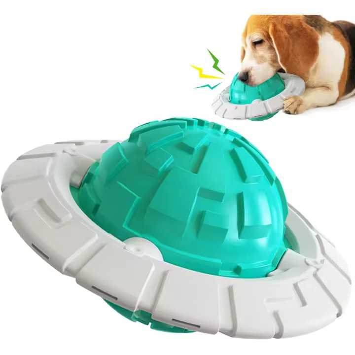 Juguetes para perros, juguete duradero y chirriante para masticar, juguete indestructible para cachorros, regalo interactivo natural para mascotas, juego de persecución de entrenamiento de masticación activo (azul) - 1