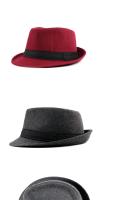 SombreroFedora Para Hombres Y Mujeres Negro Estilo Jazz De Primavera Verano Sombreros De Bolso Decorativos Para Bodas Y Fiestas Material Polyester - details 11