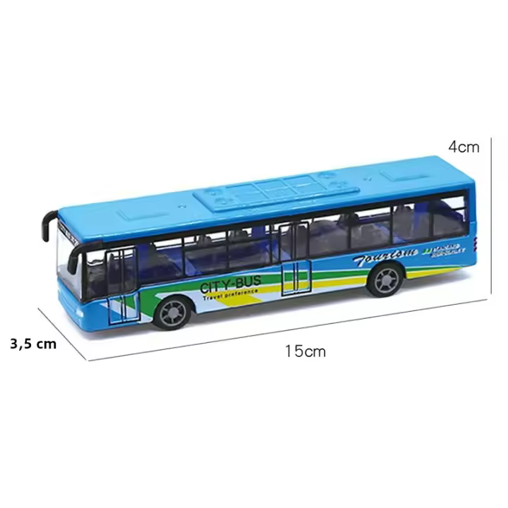Mini Autobús De Aleación Para Niños Juguetes De Metal Diecast Coche De Retroceso Doble Piso Autobús De Visita Regalo De Navidad Para Niños - 1
