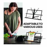 Ociodual Atril Metálico Plegable para Partituras de Música Viajes Desplazamientos Negro Soporte Ajustable Regulable Altura - details 7