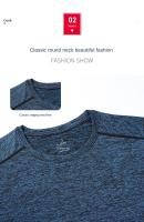 Camiseta Deportiva De Verano Para Hombres Transpirable Y Ligera Con Manga Corta Tejido De Poliéster Y Spandex Secado Rápido Moda Natural Simple - details 2