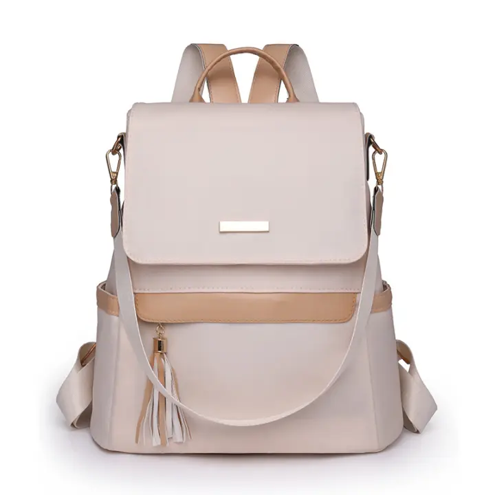 Mochila urbana sencilla de alta gama de nailon, mochila de gran capacidad para mujer. - 1