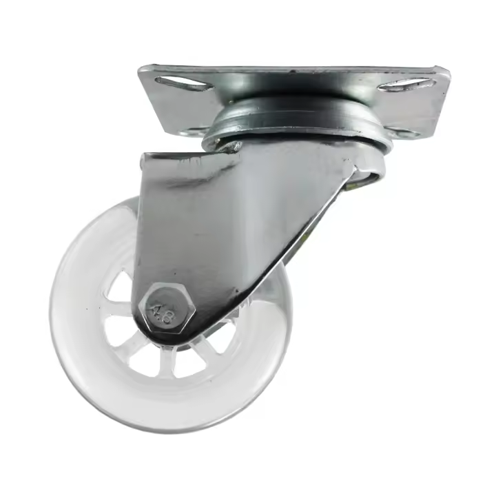 Amig Rueda Policarbonato Transparente Modelo 2570 con Pletina Metálica y Peso Máximo 50 Kg - 1