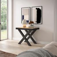Skraut Home - Mesa Consola Extensible - Mesa Auxiliar - Tapa - 58/180x90x73cm - Práctica y Versátil - Estilo Moderno - Fácil Montaje - details 1