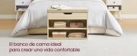 VASAGLE Banco Zapatero, Mueble Zapatero con Asiento Tapizado, Banco Recibidor con 3 Compartimentos y Asiento Acolchado, 30 x 60 x 44 cm, para Entrada Dormitorio Sala de Estar, Beige Natural/Blanco Nube - details 0