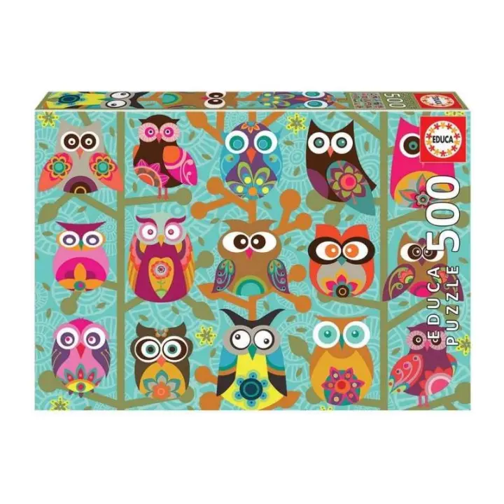 Educa Puzzle 500 Piezas Búhos Temática Animales Juego Educativo - 1