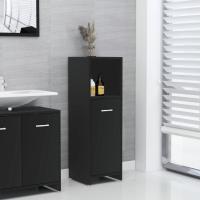 vidaXL Armario de baño madera contrachapada 30x30x95 cm en color Blanco/Roble ahumado/Roble Sonoma y más | almacenamiento funcional diseño moderno para baño dormitorio sala - details 8