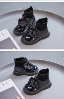 Zapatos De Escuela Para Niñas Negros Antideslizantes Con Lazo Elegante 2022 Cuero PU Botas De Moda Transpirables Para Niños Uniforme Del Reino Unido Casual Sin Tobillero - details 10