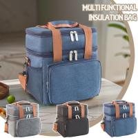 Bolsa De almuerzo de doble capa, Bolsa De almuerzo de gran capacidad, Bolsa de Hielo impermeable de picnics at Aire Libre - details 4
