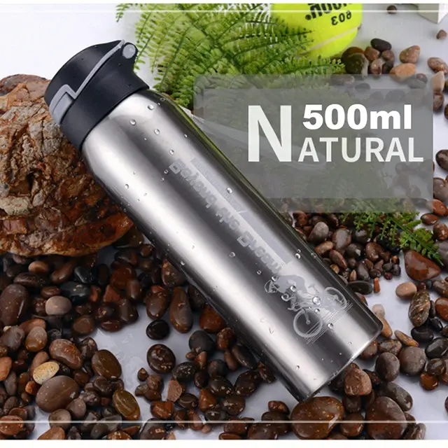 Botella De Agua Para Bicicleta 500ML Acero Inoxidable Termo Doble Capa Con Pajita Para Ciclismo Resistente a Químicos Origien Mainland China - 1