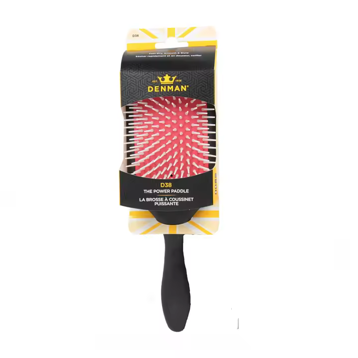 Denman d38 power paddle cepillo negro, cepillo de 24,5 cm de longitud y 8 cm de ancho Belleza y cuidado de tu cabello y tu piel con EuroStil. - 1