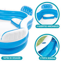 Piscina hinchable INTEX con asientos 229x229x66 cm - 990 l - details 2