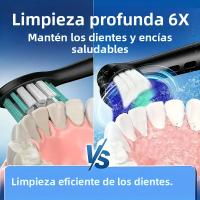 Cepillo De Dientes Eléctrico Rotativo Profundo Limpieza Blanqueamiento Para Adultos Ultrasonido Con 4/8pcs Cabezas De Repuesto - details 2
