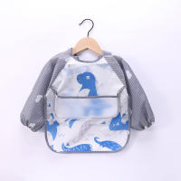 Bib De Bebé Largo Con Manchas De Dibujos Animados Protección Para Comer Y Vomitar Antipolvo Impermeable Con Bata De Mano Para Niños Y Niñas De 0 a 36 Meses - details 3