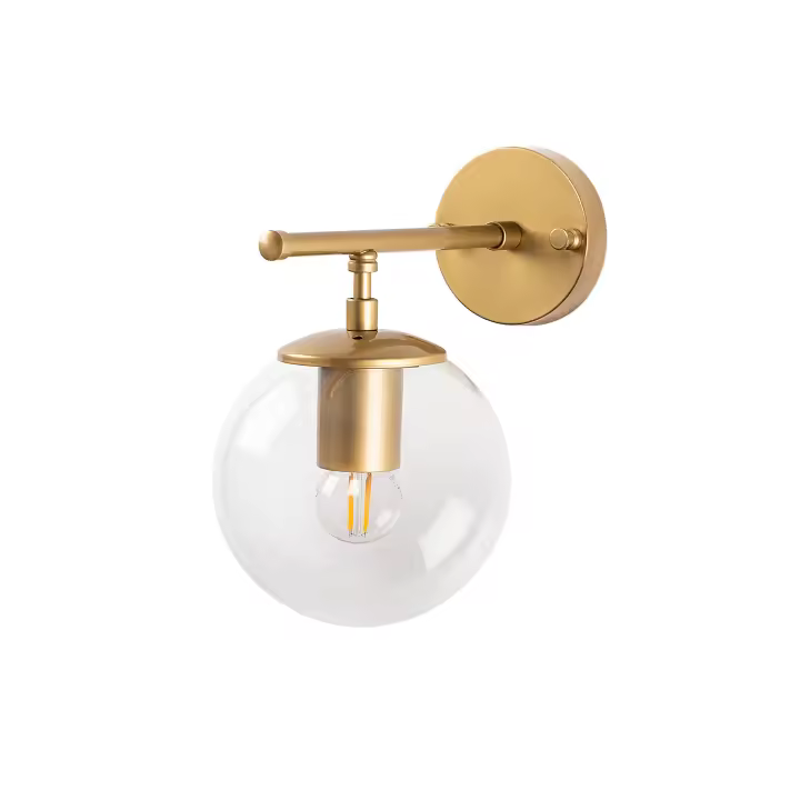Aplique de pared WELLHOME, Estructura de metal Color Oro brillante - 1