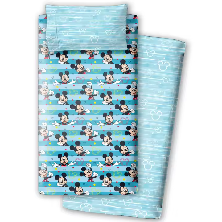 Bimba Pimba  Mickey Mouse Juego de sábanas 3 cama 90 cm. (100% algodón - 1
