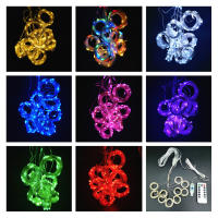 Curtain LED 6x3M Luces De Navidad Y Año Nuevo Guirnalda De Hadas Para Jardín Patio Fiesta Boda Decoración Exterior De Casa - details 1