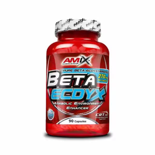 AMIX - Beta Ecdyx - 90 caps. - Potenciador natural del rendimiento atlético - 90 cápsulas de Beta Ecdysterone - Mejora la fuerza y la resistencia. - 1