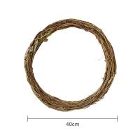 1 Pc Guirnalda De Rattan Seco Natural Para Decoración De Navidad Halloween Y Pascua Arco Iris Redondo Duradero Para Colgar En Puerta O Pared - details 6