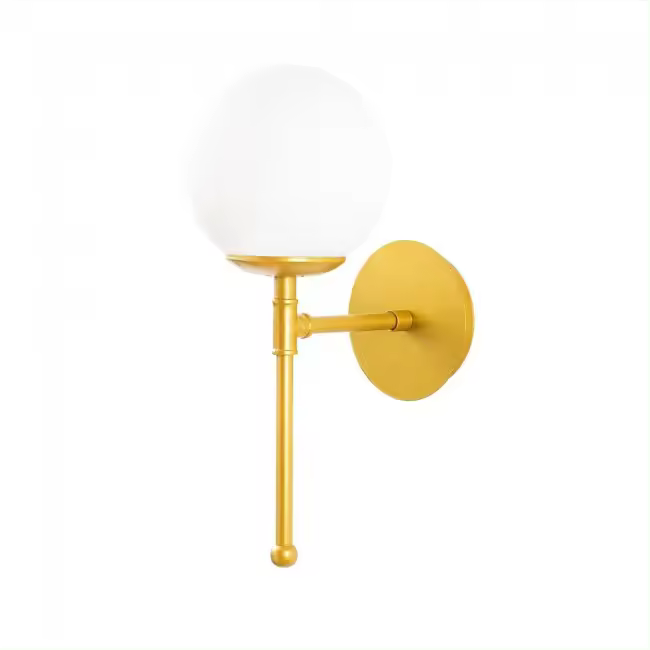 WONDERLAMP Wonderlamp Aplique de Pared LED Garet Dorado con barra horizontal de metal y 1 esfera de cristal 1xE27 - 1