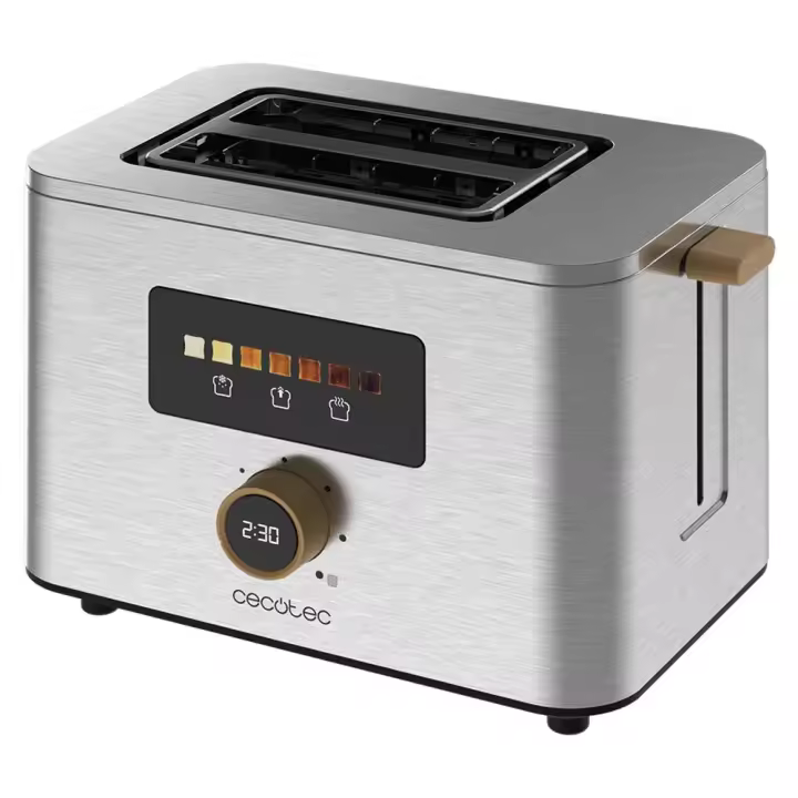 Tostador Vertical Touch&Toast con Pantalla Táctil - 950W - Acero Cecotec - 1