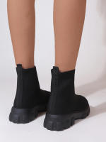 Botas De Tobillo Para Mujer Ligero Casual Moda Navidad Invierno Botas De Prensa Gruesa Suela Antideslizante Transpirable Talla Real - details 10
