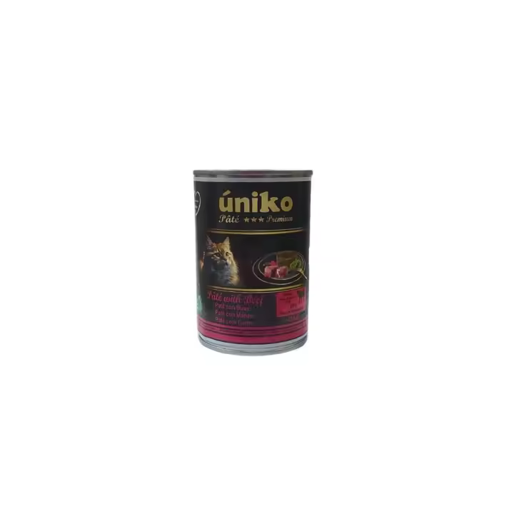 Uniko Cat Pate Premium Buey Pac 6x400gr Comida Húmeda Gatos Natural - 1