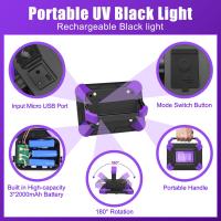 1/2PCS Lámpara De Infrarrojo LED Recargable Para Fiesta Disco Escenario Exterior IP66 Luz Negro UV Para Navidad - details 3