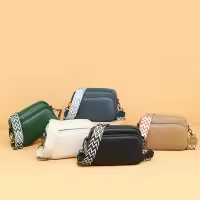 Bolso cruzado de piel auténtica para mujer, bandolera de diseñador de lujo, Color sólido, 100%, 2023 - details 34