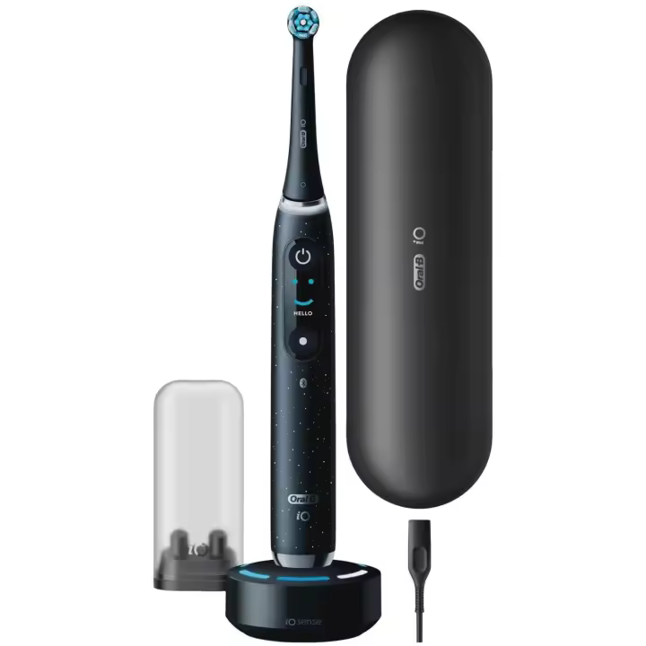 Oral-B iO 10 Edición Especial, Cepillo De Dientes Eléctrico Negro y Blanco Polvo de Estrellas, Incluye 1 Cepillo y 1 Estuche De Viaje Cargador. - 1