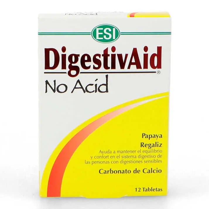 Trepatdiet Trepat Diet Digestivaid Non Acid 12 Tab - Complemento Alimenticio con Coral Fósil y Regaliz - 1