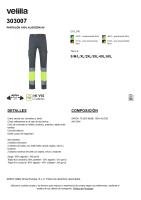 Velilla 303007 Pantalón de Alta Visibilidad 100% algodón, Bicolor y Multibolsillos - details 0