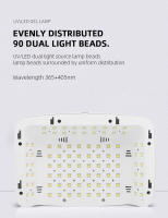 Lámpara UV LED Profesional Para Manicura Con Almohadilla De Mano Y 90 LED 380W Secado De Esmalte De Gel Alta Potencia Secador De Uñas - details 5