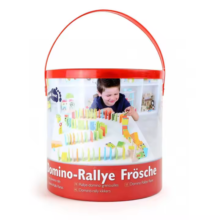 Puzzles y Domino Dominó infantil circuito de colores 100 piezas Rally rana - Small foot LE4249 - 1