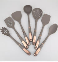 Utensilios De Cocina De Silicona Antiadherente Herramientas De Cocina Modernas Resistentes Al Calor Con Pátina Dorada - details 9