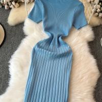 Vestido Largo Elegante Tejido Para Mujer Verano V Cuello Suelto Botones Bodycon Midi Fiestas Oficina Vestidos De Mujer - details 9
