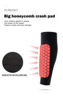 Pantorrillas De Fútbol Protección De Tela De Encaje De Algodón Shockproof Malla De Abeja Soporte Medio Tamaño Largo Para Deportes Y Equipación De Fútbol - details 5
