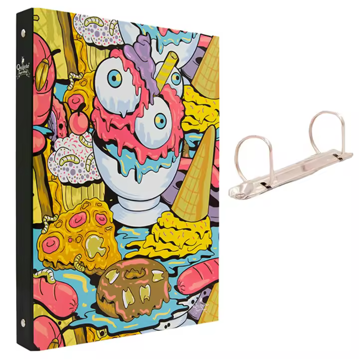 Carpeta con 2 Anillas en D Diseños, Tamaño A4, Lomo 4cm, Archivador Juvenil, Escuela, infantil, dibujos, escolar, archivador, documentos, hojas, recambios, actual, novedad, niños, cartón forrado, calidad, oferta, dinosaurios, urbano, adolescente - 1