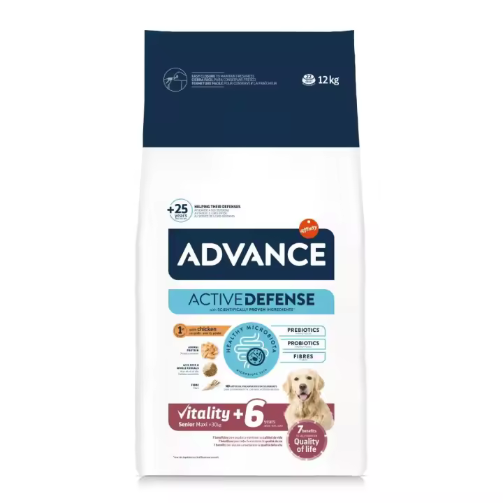 Advance Vitality Senior Maxi - Comida para Perro Senior Grande (+30 Kg) - 12 Kg - 1