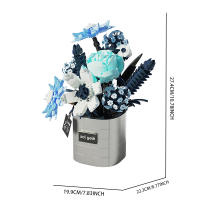 Bloques De Construcción Creativos Con Orquídeas Y Estrellas Azules Juguetes De Artesanía Para Niñas Edad Recomendada 6-12 Años Material ABS Sin Batería Producido En China - details 16