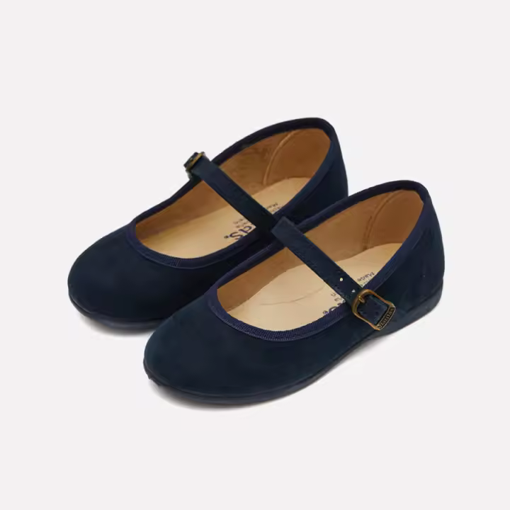 Batilas Merceditas Niña Serratex Azul Marino Zapato Vestir Fabricación Española Hebilla - 1