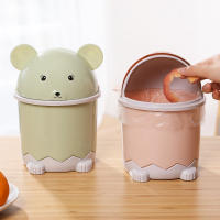 Bandeja De Papel Miniatura De Panda De Plástico Con Tapa Contenedor De Basura Para Escritorio Organizador De Mesa Para El Hogar Y Dormitorio - details 3