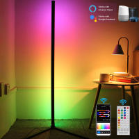 Lámpara De Piso Inteligente Tuya Dimmable RGB LED Moderna Para Decoración De Dormitorio Y Sala De Juegos Control Remoto Alexa - details 0
