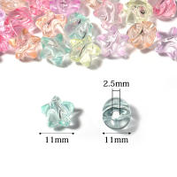 50pcs Estrellas De Cinco Puntos De Acrílico Transparentes 11mm Colores Para Joyería DIY Pulseras Collares Accesorios - details 0