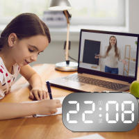 Reloj De Alarma Digital Con Luz Nocturna Dimmer De 5 Niveles Y Mostrador De Temperatura USB Moderno Para Dormitorio - details 1