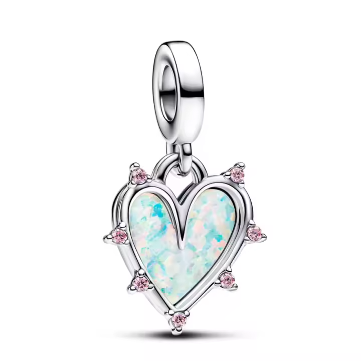 Pandora Charm Colgante Doble Amistad Opalescente Pandora Moments 793434C01 , para Mujer - 1