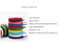 Par De Cordones Planos Clásicos Para Zapatillas Moda Accesorios De Zapatos Longitud 100/120/140/160/180CM Polyester - details 3