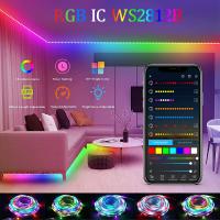 Tiras LED RGBIC WS2812B 3M DC 5V Con Control Remoto Bluetooth APP Para Decoración De Habitación Sala De Estar TV PC Luz Atmosférica - details 3
