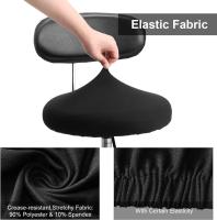 Taburete de Bar redondo cubre taburete lavable cojín funda elástica bar silla cubre para 14-17 pulgadas silla (negro, 4) - details 2
